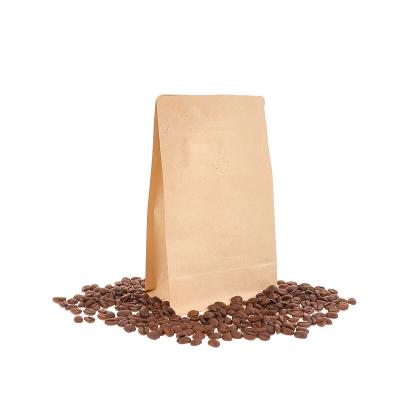 China 500g moisture proof coffee beans bag with valve and T-zipper on top flat bottom bag in stock for sale