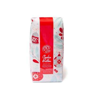 China 250g Flat Bottom Moisture Proof Bag For Coffee Beans With One Way Valve And T-zipper On The Top for sale