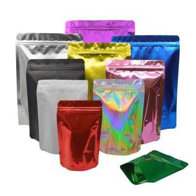 China Colors Aluminum Foil Zip Lock Bag Food Storage Pouch Customized Moisture Proof Cookie Bags Ziplock Aluminum Foil Coffee Bag With Valve for sale