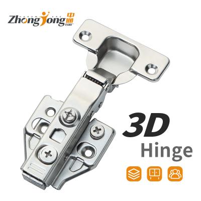 China Good Quality Modern Adjustable Hinge 3d Plate Iron Clip On Soft Closing Hydraulic Cabinet Hinges 3d for sale