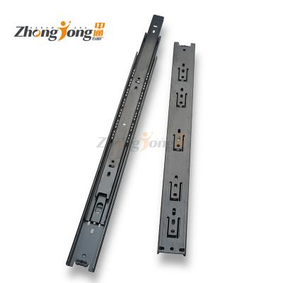 China Three Drawer Slide Rails 4510Drawer Slide Furniture Cabinet Drawer Slides Rail Push To Open Drawer Slide for sale