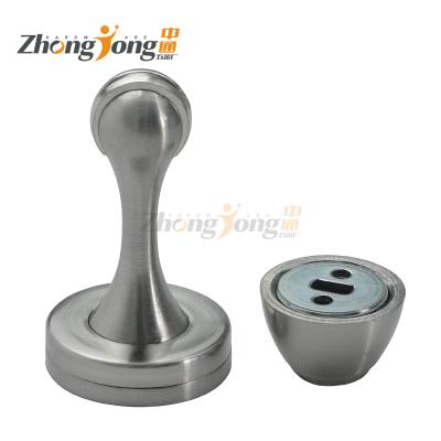 China Factory direct sales modern dust magnetic door stopper wall protector stainless steel bottom stoppers bracket draft strong magnetism for sale