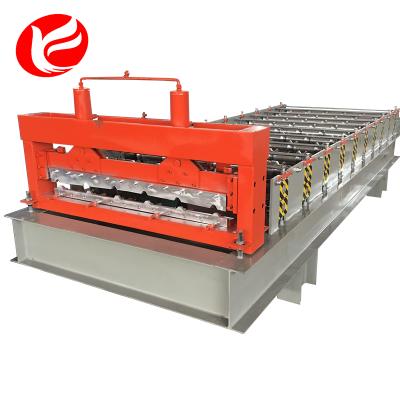 China Hotels Color Steel Corrugated Sheet Sheet Roll Forming Machine / Iron Sheet Making Machine for sale