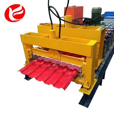 China Hotels Standard Metal Tile Zinc Backer Plate Glazed Tile Roll Forming Machine for sale