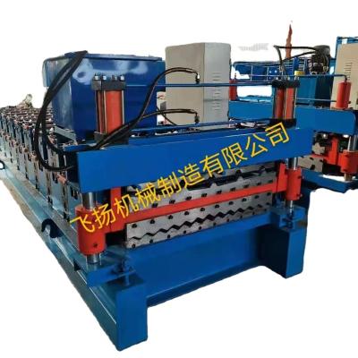 China Hotels Double Layer Corrugated Steel Profile Roofing Sheet Roll Forming Machine Roof Tile Making Machine for sale