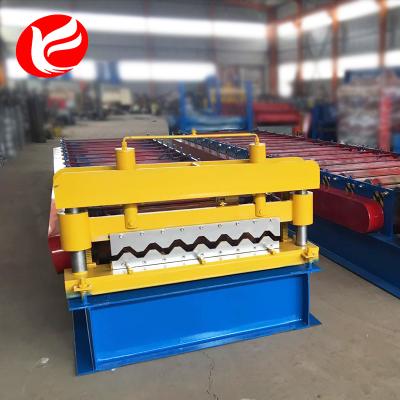 China Hotels Steel Roof Panel Step Double Layer Angle Roof Wall Tile Roll Forming Machine for sale