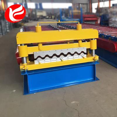 China Hotels Light Metal ibr Steel Wall Panel Roughing Roll Forming Machine for sale