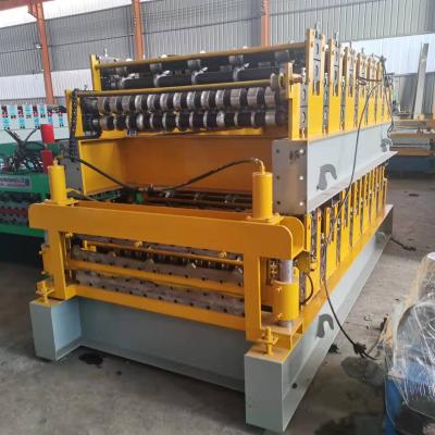 China Hotels Trapezoidal Profile Roof Wall Panel Cold Roll Forming Machine Stainless Steel Forming Machine for sale