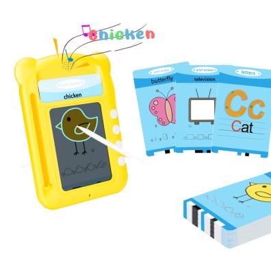 China Fun Educational Electronic Kid English Audio Flash Card Audible Talking Early Educational Learning Toy With Doodling Function for sale