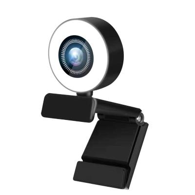 China ABS Plastic 360 Degree Rotatable HD Webcam With Microphone Fill Light For Desktop Mini Web Cameras For Conference for sale