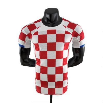 China Shirts & The 2022 Principal Soccer Jersey Red White Crewneck Breathable Player Home Jersey for sale