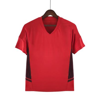 China Shirts & Main Wholesale 22-23 Mens Short Sleeve Shirts Soccer Training Clothes High Quality Red for sale