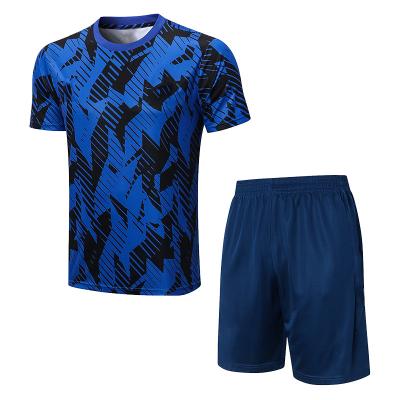 China Sets football sportswear color quick-drying orchid new season 22-23 short-sleeved whole set for sale