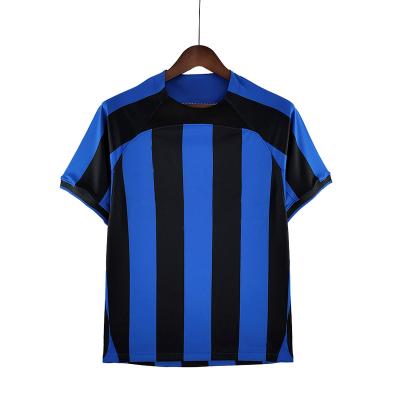 China Shirts & Main Wholesale New Season 22-23 Mens Short Sleeve Shirts Football Jersey Home Dark Blue for sale