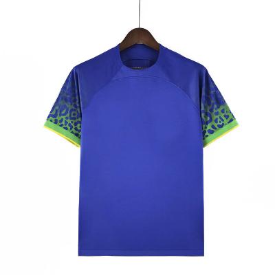 China Shirts & Leading 2022 Men's Quick Drying Blue Short Sleeve Top Fans Away Shirt for sale