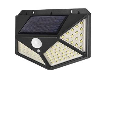 China Garden Black Cordless Solar LED Wall Lamp 114SMD Outdoor Solar Led Wall Lamp Outdoor Solar Led Wall Lamp for sale