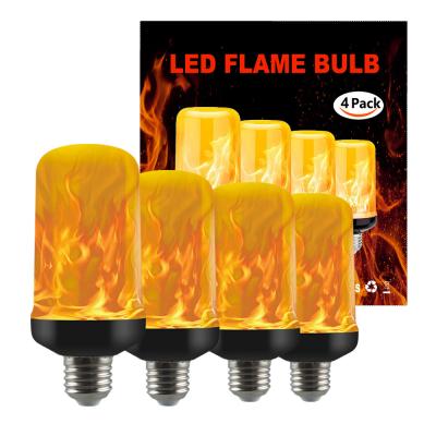 China Creative Holiday Flame Effect Fire Bulbs 4 Modes Decoration Led Flame Bulb With Emulation Flickering Lamp for sale