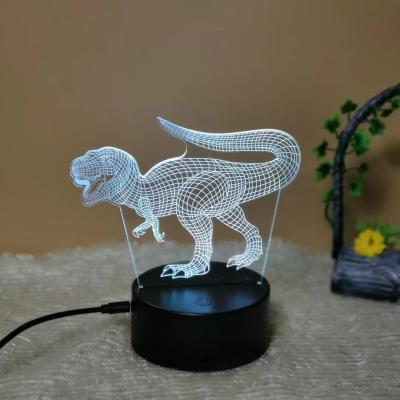 China 7 Color Meizhou Xieqiang Lamp Flashing Decoration Lighting 3D Night Light Unicorn Acrylic USB 3D Lamp for sale