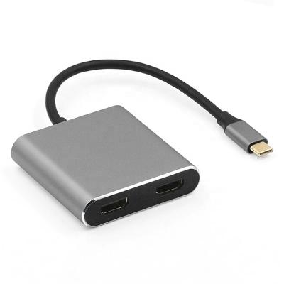 China Flexible High / Extend Type C High Definition Mode 4K Multimedia Connect Dual USB-C Adapter Converter for sale