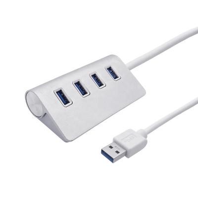 China Aluminum Unibody USB 3.0 Portable SuperSpeed ​​/ Slim & Compact USB Desktop 4 High Speed ​​Charging Port Hub for sale