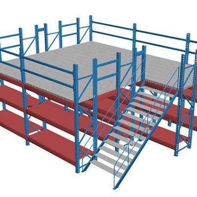 China Corrosion Protection Mezzanine Racking System Mezzanine Floor Mezzanine Floor Attic Racking Steel System for sale