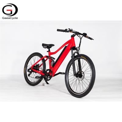 China GaeaCycle 26/27.5inch mountain electric bicycle aluminum alloy popular electric full suspension bicycle for sale for sale