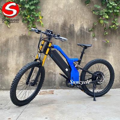 China Cheap fat tire 26 inch full tire mountain bike suspension ebike electric bicycle mtb standard for sale for sale