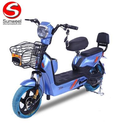 China Multifunctional China 48V 350W Brushless Motor Powerful Pedal Type E Electric Bicycle Bike Electric Scooter Cheap Price Two Seats For Adults for sale