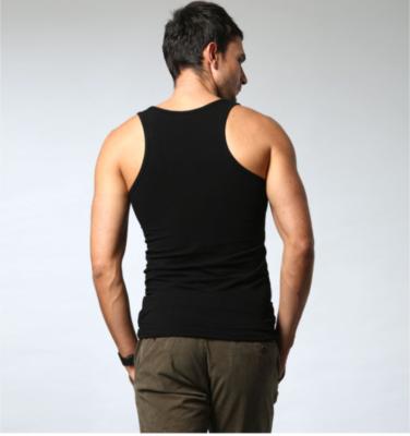 China Men's 2021 Stylish Black Casual T-shirt Fashion Sleeveless Slim Fit T-shirt Wholesale QUICK DRY Sportswear for sale