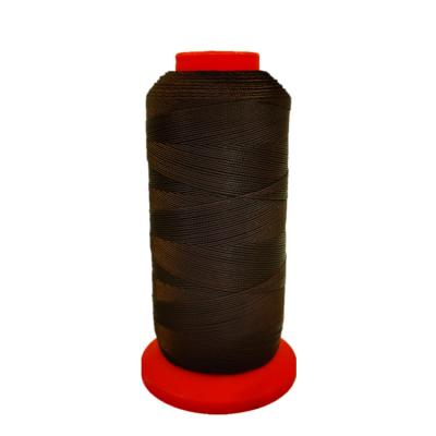 China High Tenacity 210D/2 Brown Color 100% Polyester Filament Sewing Thread for sale