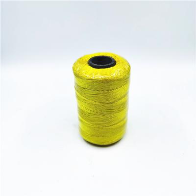 China Fishing nets carry or repair factory sale 210D/2-240 ply high tenacity five cones wrap film 100% polyester filament outer twisted fishing twine for sale