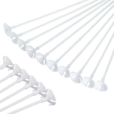 China Plastic 50 Pieces Plastic White Balloon Sticks Holders And Cups For Party for sale