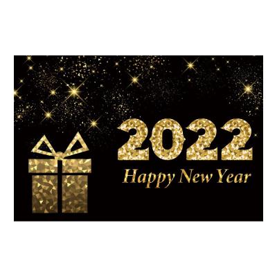 China 2022 New Year Party Photo New Year Photo Props Black And Gold Photo Backdrop Picture Material For New Year Party Decoration for sale