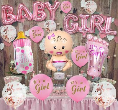 China Baby Shower Party Decoration Baby Shower Decorations for Girl, Girl Baby Shower Balloons Its a Girl Sash for Baby Shower for sale