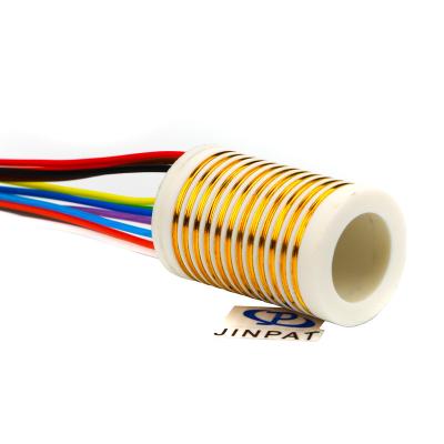 China 12 Circuits Separate Slip Ring Gold to Gold Contact 250mm for sale