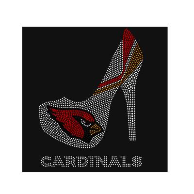 China Cardinal Flatback Arizona High Heel Shoes Designs Wholesale Custom Heat Transfers Rhinestone For Clothes Shirt for sale