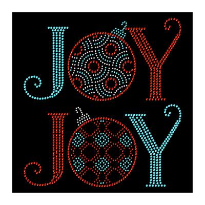 China Custom Flatback Bling Joy Joy Hotfix Rhinestone Transfer For T-Shirt for sale