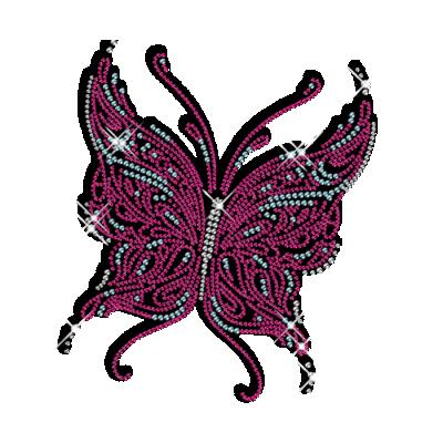 China Factory Stock Designer Iron On Transfers Rhinestone Flatback Rhinestone Butterfly Transfer Rhinestone For Ladies T-shirt for sale