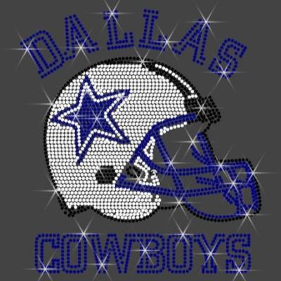 China Custom Team Logo Helmet Designs Dalla Cowboys Rhinestone Transfer from Flatback Football for sale