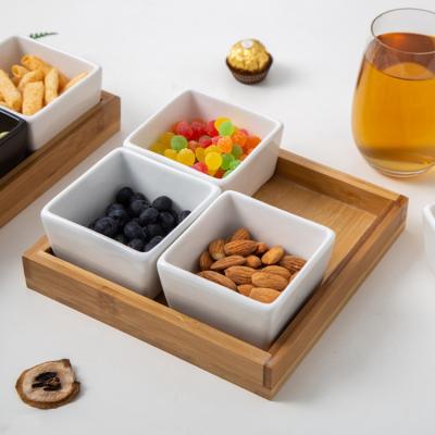 China Lanfengye nuts/chips/cookies viable/candy dish dessert food bowl ceramic tableware snack dish for sale