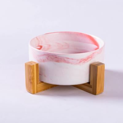 China Marble Viable Pattern Lanfengye Ceramic Bowl With Luster Wood Wholesale Custom Color Holder Ceramic Bowl Set for sale