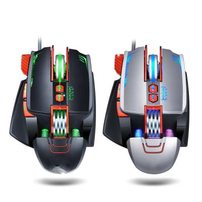 China Gamer Mouse for Amazon Sells Wired RGB Gaming Mouse 8 Button Well Aluminum Metal Computer Programming Mouse Wired USB for sale