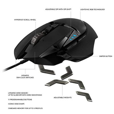 China Gamer Mouse Best Selling RGB Mouse Gamers For Gamer Logitech Gaming Mouse for sale