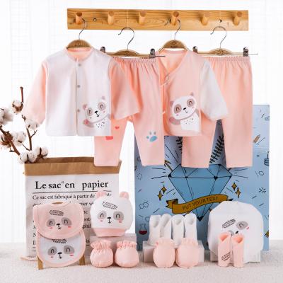 China New Arrival Breathable Summer Baby Newborn Gift Set 100% Cotton 18pcs Newborn Baby Clothes Gift Box 0-3Months for sale