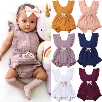 China New Polyester/Cotton Spring Summer Body Jeans United Baby Clothes 100% Organic Cotton Romper for sale