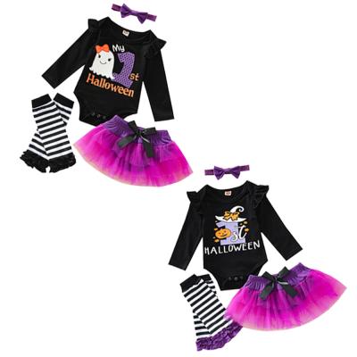 China Breathable Wholesale Custom Toddler Girl Outfits Kids Babies Clothing Rompers Set for sale