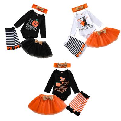 China Breathable Newborn Girl Halloween Clothes Clothes 100% Cotton Hooded Design Baby's Bat Winter Halloween Rompers for sale