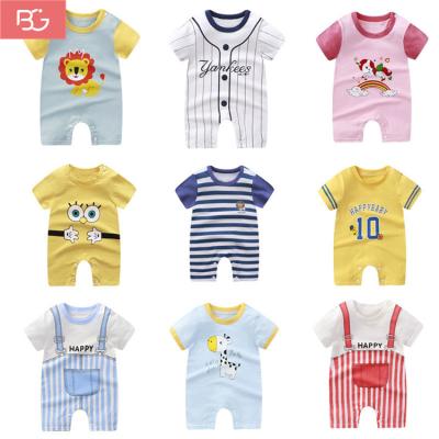 China Wholesale 5 Pcs Causal Newborn Clothes Infant Short Sleeves Set Cotton Baby Romper Kid Jumpsuit Clothing for sale