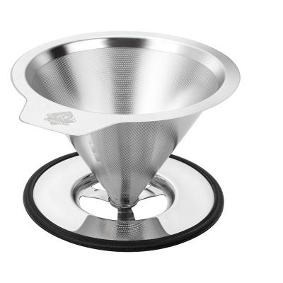 China 2021 factory wholesale price stocked instrument coffee accessories stainless steel single layer coffee filter for sale