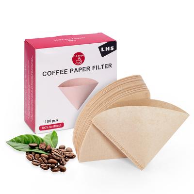 China Original Stocked LHS 100pcs/Bag High Quality Paper Filter Coffee Filter Paper For Coffee for sale